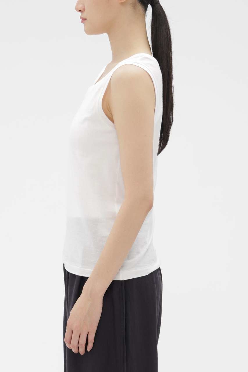 【マーガレットハウエル/MARGARET HOWELL】のSUPERFINE COTTON JERSEY TOP 人気、トレンドファッション・服の通販 founy(ファニー) 　ファッション　Fashion　レディースファッション　Fashion for Women　トップス・カットソー　Cut & Sew Tops　キャミソール&ノースリーブ　Camisoles & Sleeveless Tops　シャツ・ブラウス・オフィスカジュアル　Elegant Blouses & Button-Ups　ロングTシャツ・Tシャツ　Longline T-Shirts & Tees　カットソー・ベーシックTシャツ　Cut-and-Sewn Tops / Stretch Tees & Basics　なめらか　Smooth, Silky Texture　インナー　Innerwear　キャミソール　Camisole, Spaghetti Strap Top　タンク　Tank Top, Sleeveless Top　other-3|ID: prp329100004932470 ipo3291000000037021521