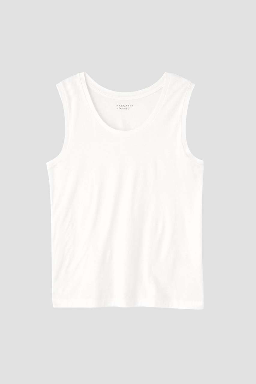 【マーガレットハウエル/MARGARET HOWELL】のSUPERFINE COTTON JERSEY TOP 人気、トレンドファッション・服の通販 founy(ファニー) 　ファッション　Fashion　レディースファッション　Fashion for Women　トップス・カットソー　Cut & Sew Tops　キャミソール&ノースリーブ　Camisoles & Sleeveless Tops　シャツ・ブラウス・オフィスカジュアル　Elegant Blouses & Button-Ups　ロングTシャツ・Tシャツ　Longline T-Shirts & Tees　カットソー・ベーシックTシャツ　Cut-and-Sewn Tops / Stretch Tees & Basics　なめらか　Smooth, Silky Texture　インナー　Innerwear　キャミソール　Camisole, Spaghetti Strap Top　タンク　Tank Top, Sleeveless Top　other-4|ID: prp329100004932470 ipo3291000000037021522