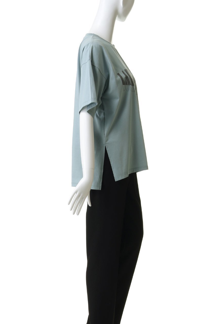 【ランバン オン ブルー/LANVIN en Bleu】のSummer paradise ロゴTシャツ 人気、トレンドファッション・服の通販 founy(ファニー) 　ファッション　Fashion　レディースファッション　Fashion for Women　トップス・カットソー　Cut & Sew Tops　シャツ・ブラウス・オフィスカジュアル　Elegant Blouses & Button-Ups　ロングTシャツ・Tシャツ　Longline T-Shirts & Tees　カットソー・ベーシックTシャツ　Cut-and-Sewn Tops / Stretch Tees & Basics　ショート　Short, Short Length　スリット　Slit, Slit Detail　スリーブ　Sleeve, Long Sleeve / Short Sleeve　フロント　Front, Front Design　夏　Summer　other-3|ID: prp329100004932472 ipo3291000000037021547