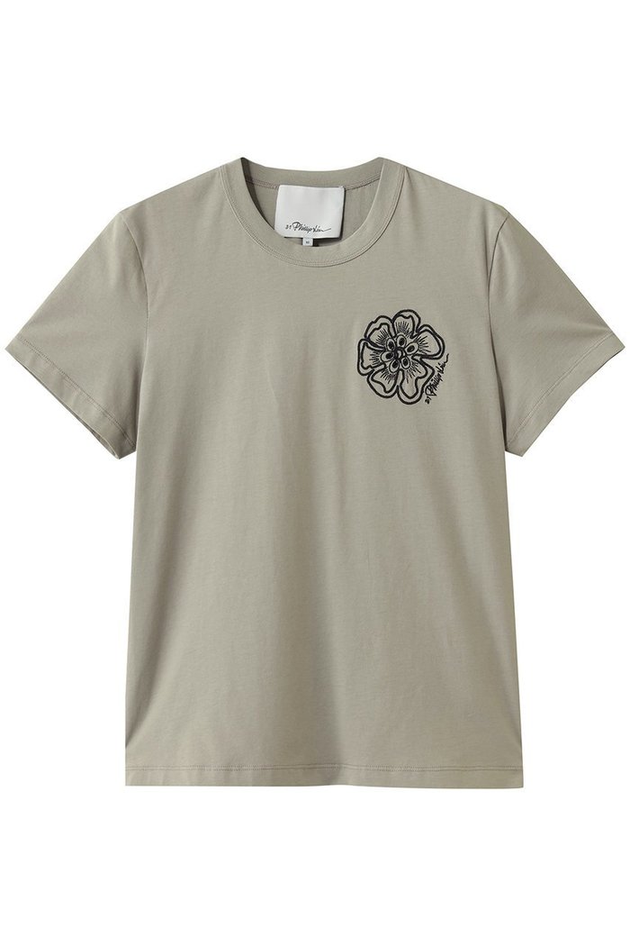 【スリーワン フィリップリム/3.1 Phillip Lim】のフラワー エンブロイダード Tシャツ インテリア・キッズ・メンズ・レディースファッション・服の通販 founy(ファウニー) https://founy.com/ ファッション Fashion レディースファッション Fashion for Women トップス・カットソー Cut & Sew Tops シャツ・ブラウス・オフィスカジュアル Elegant Blouses & Button-Ups ロングTシャツ・Tシャツ Longline T-Shirts & Tees カットソー・ベーシックTシャツ Cut-and-Sewn Tops / Stretch Tees & Basics ショート Short, Short Length スラックス Slacks, Dress Pants スリーブ Sleeve, Long Sleeve / Short Sleeve フラワー Flower, Floral フレア Flare, Flared マニッシュ Mannish, Boyish ワイド Wide, Wide Fit エレガント 上品 Elegant 再入荷 Restock / Back in Stock |ID: prp329100004932478 ipo3291000000037021584