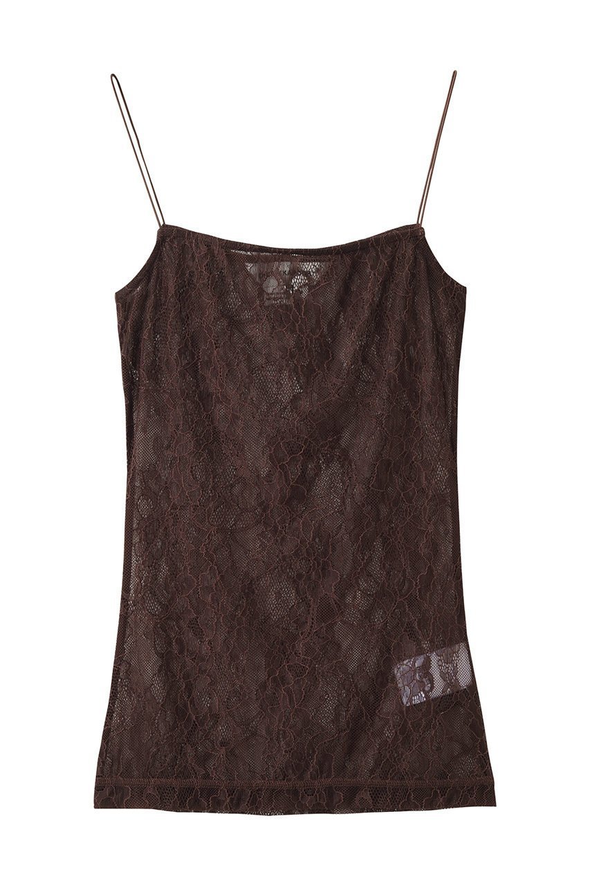 【カオス/Chaos】の【Dhruv Kapoor】レースキャミソール インテリア・キッズ・メンズ・レディースファッション・服の通販 founy(ファニー) 　ファッション　Fashion　レディースファッション　Fashion for Women　トップス・カットソー　Cut & Sew Tops　キャミソール&ノースリーブ　Camisoles & Sleeveless Tops　シャツ・ブラウス・オフィスカジュアル　Elegant Blouses & Button-Ups　ロングTシャツ・Tシャツ　Longline T-Shirts & Tees　カットソー・ベーシックTシャツ　Cut-and-Sewn Tops / Stretch Tees & Basics　おすすめ　Recommended / Our Picks　インド　Indian Textile　キャミソール　Camisole, Spaghetti Strap Top　コレクション　Collection, Seasonal Line　タンク　Tank Top, Sleeveless Top　バランス　Balance, Style Balance　レース　Lace, Lace Fabric　ダークブラウン|ID: prp329100004932488 ipo3291000000037021652