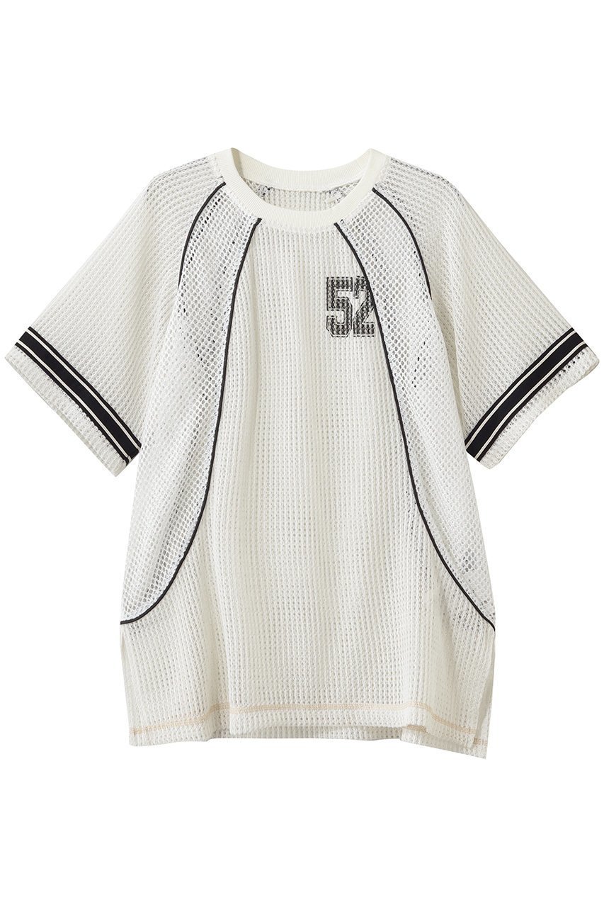 【メゾンスペシャル/MAISON SPECIAL】のNumbering Mesh T-Shirt/ナンバリングメッシュTシャツ インテリア・キッズ・メンズ・レディースファッション・服の通販 founy(ファニー) 　ファッション　Fashion　レディースファッション　Fashion for Women　トップス・カットソー　Cut & Sew Tops　シャツ・ブラウス・オフィスカジュアル　Elegant Blouses & Button-Ups　ロングTシャツ・Tシャツ　Longline T-Shirts & Tees　カットソー・ベーシックTシャツ　Cut-and-Sewn Tops / Stretch Tees & Basics　インナー　Innerwear　シアー　Sheer, See-Through　ショート　Short, Short Length　スリーブ　Sleeve, Long Sleeve / Short Sleeve　ドッキング　Docking, Mixed Material　ビッグ　Big, Oversized　プリント　Print, Printed Pattern　メッシュ　Mesh, Net Fabric　再入荷　Restock / Back in Stock　夏　Summer　WHT(ホワイト)|ID: prp329100004932492 ipo3291000000037021692