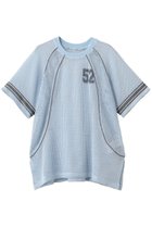 【メゾンスペシャル/MAISON SPECIAL】のNumbering Mesh T-Shirt/ナンバリングメッシュTシャツ 人気、トレンドファッション・服の通販 founy(ファニー) ファッション Fashion レディースファッション Fashion for Women トップス・カットソー Cut & Sew Tops シャツ・ブラウス・オフィスカジュアル Elegant Blouses & Button-Ups ロングTシャツ・Tシャツ Longline T-Shirts & Tees カットソー・ベーシックTシャツ Cut-and-Sewn Tops / Stretch Tees & Basics インナー Innerwear シアー Sheer, See-Through ショート Short, Short Length スリーブ Sleeve, Long Sleeve / Short Sleeve ドッキング Docking, Mixed Material ビッグ Big, Oversized プリント Print, Printed Pattern メッシュ Mesh, Net Fabric 再入荷 Restock / Back in Stock 夏 Summer thumbnail BLU(ブルー)|ID: prp329100004932492 ipo3291000000037021693