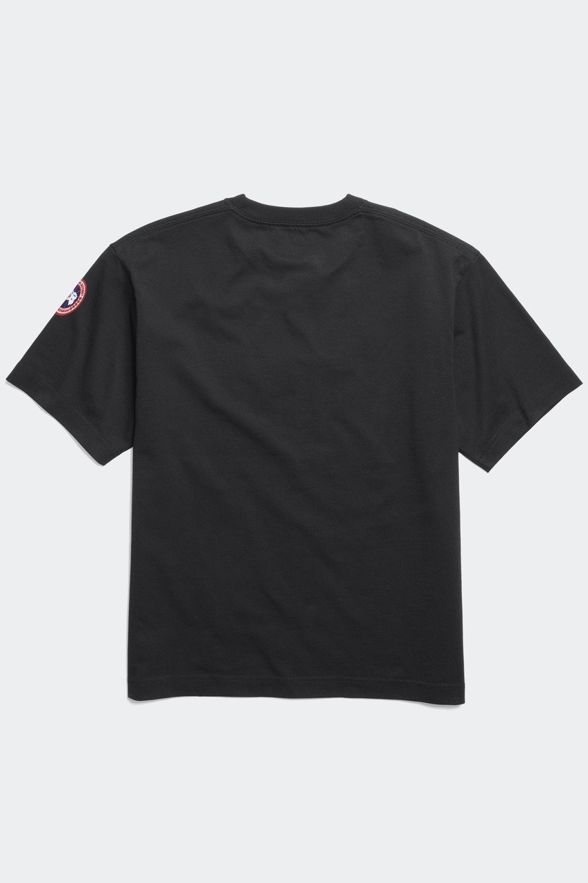 【カナダグース/CANADA GOOSE】の1622W Roam T-shirt ローム Tシャツ 人気、トレンドファッション・服の通販 founy(ファニー) 　ファッション　Fashion　レディースファッション　Fashion for Women　トップス・カットソー　Cut & Sew Tops　シャツ・ブラウス・オフィスカジュアル　Elegant Blouses & Button-Ups　ロングTシャツ・Tシャツ　Longline T-Shirts & Tees　カットソー・ベーシックTシャツ　Cut-and-Sewn Tops / Stretch Tees & Basics　なめらか　Smooth, Silky Texture　ショート　Short, Short Length　シンプル　Simple, Minimal　スリーブ　Sleeve, Long Sleeve / Short Sleeve　リブニット　Rib Knit, Ribbed Knit　other-2|ID: prp329100004932496 ipo3291000000037021723