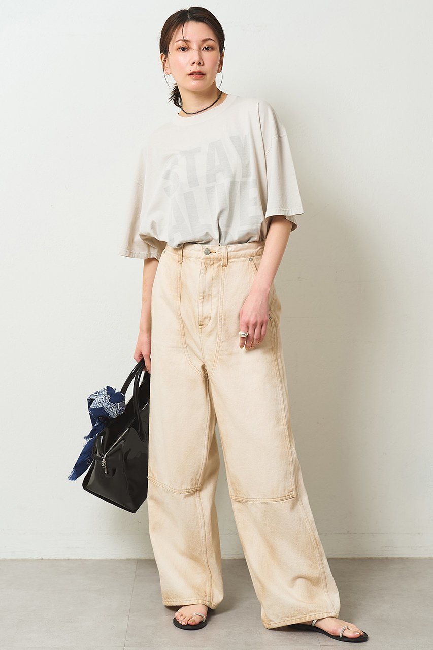 【ウィムガゼット/Whim Gazette】の【KATHARINE HAMNETT】別注バックプリントロゴTシャツ 人気、トレンドファッション・服の通販 founy(ファニー) 　ファッション　Fashion　レディースファッション　Fashion for Women　トップス・カットソー　Cut & Sew Tops　シャツ・ブラウス・オフィスカジュアル　Elegant Blouses & Button-Ups　ロングTシャツ・Tシャツ　Longline T-Shirts & Tees　カットソー・ベーシックTシャツ　Cut-and-Sewn Tops / Stretch Tees & Basics　オーガニック　Organic Cotton　ショート　Short, Short Length　スタンダード　Standard, Basic　スペシャル　Special, Limited Edition　スリーブ　Sleeve, Long Sleeve / Short Sleeve　なめらか　Smooth, Silky Texture　バランス　Balance, Style Balance　プリント　Print, Printed Pattern　別注　Limited Edition, Custom Order　other-6|ID: prp329100004932498 ipo3291000000037021740