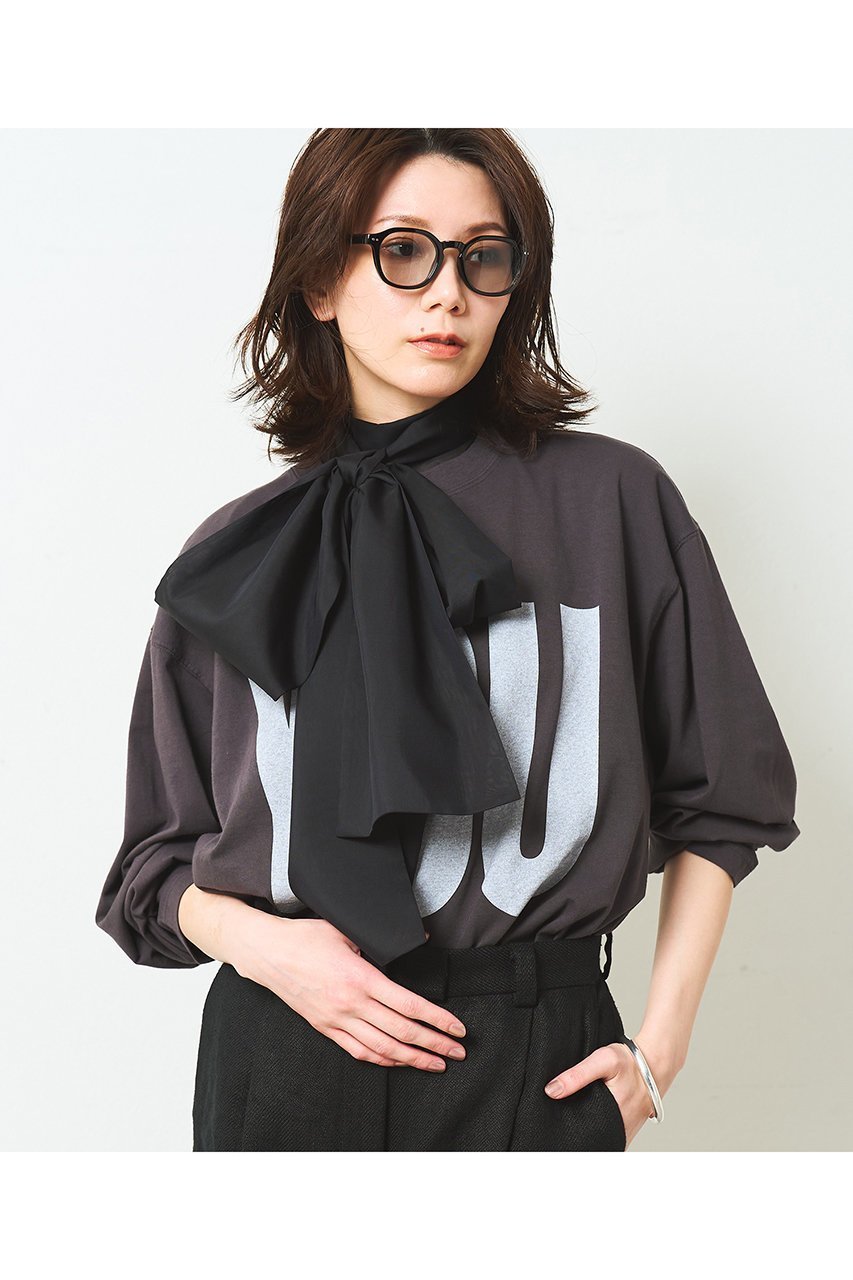 【ウィムガゼット/Whim Gazette】の【KATHARINE HAMNETT】別注YOU ロングスリーブTシャツ 人気、トレンドファッション・服の通販 founy(ファニー) 　ファッション　Fashion　レディースファッション　Fashion for Women　トップス・カットソー　Cut & Sew Tops　シャツ・ブラウス・オフィスカジュアル　Elegant Blouses & Button-Ups　ロングTシャツ・Tシャツ　Longline T-Shirts & Tees　カットソー・ベーシックTシャツ　Cut-and-Sewn Tops / Stretch Tees & Basics　オーガニック　Organic Cotton　ショート　Short, Short Length　スタンダード　Standard, Basic　スペシャル　Special, Limited Edition　スリーブ　Sleeve, Long Sleeve / Short Sleeve　なめらか　Smooth, Silky Texture　バランス　Balance, Style Balance　フロント　Front, Front Design　別注　Limited Edition, Custom Order　ロング　Long, Long-Length　other-6|ID: prp329100004932499 ipo3291000000037021749
