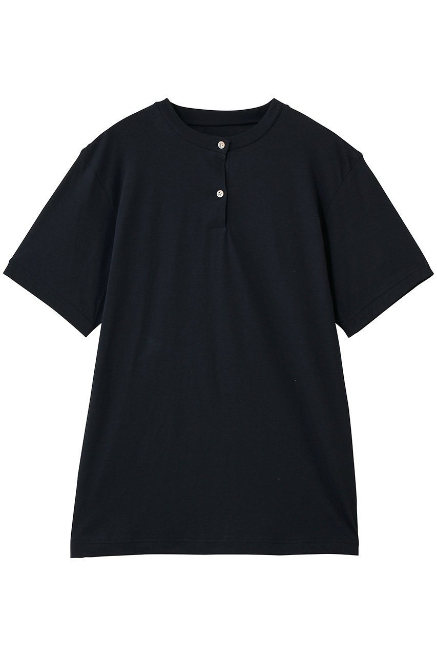 【フジ/FUJI】のCOTTON HENRY NECK S/S T-SHIRTS インテリア・キッズ・メンズ・レディースファッション・服の通販 founy(ファニー) 　ファッション　Fashion　レディースファッション　Fashion for Women　トップス・カットソー　Cut & Sew Tops　シャツ・ブラウス・オフィスカジュアル　Elegant Blouses & Button-Ups　ロングTシャツ・Tシャツ　Longline T-Shirts & Tees　カットソー・ベーシックTシャツ　Cut-and-Sewn Tops / Stretch Tees & Basics　インナー　Innerwear　コンパクト　Compact, Small Size　ショート　Short, Short Length　スリーブ　Sleeve, Long Sleeve / Short Sleeve　夏　Summer　S/S・春夏　SS, Spring/Summer, Warm Season　NAVY|ID: prp329100004932503 ipo3291000000037021787