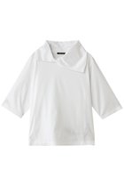 【ミズイロ インド/mizuiro ind】のasymmetry collar P/O プルオーバー 人気、トレンドファッション・服の通販 founy(ファニー) ファッション Fashion レディースファッション Fashion for Women トップス・カットソー Cut & Sew Tops シャツ・ブラウス・オフィスカジュアル Elegant Blouses & Button-Ups ロングTシャツ・Tシャツ Longline T-Shirts & Tees カジュアルプルオーバー・ニットトップス Pullovers & Knit Tops / Casual Pullovers カットソー・ベーシックTシャツ Cut-and-Sewn Tops / Stretch Tees & Basics アシンメトリー Asymmetrical Style ショート Short, Short Length スリーブ Sleeve, Long Sleeve / Short Sleeve エレガント 上品 Elegant 半袖 Short Sleeve, Half Sleeve thumbnail off white|ID: prp329100004932506 ipo3291000000037021816