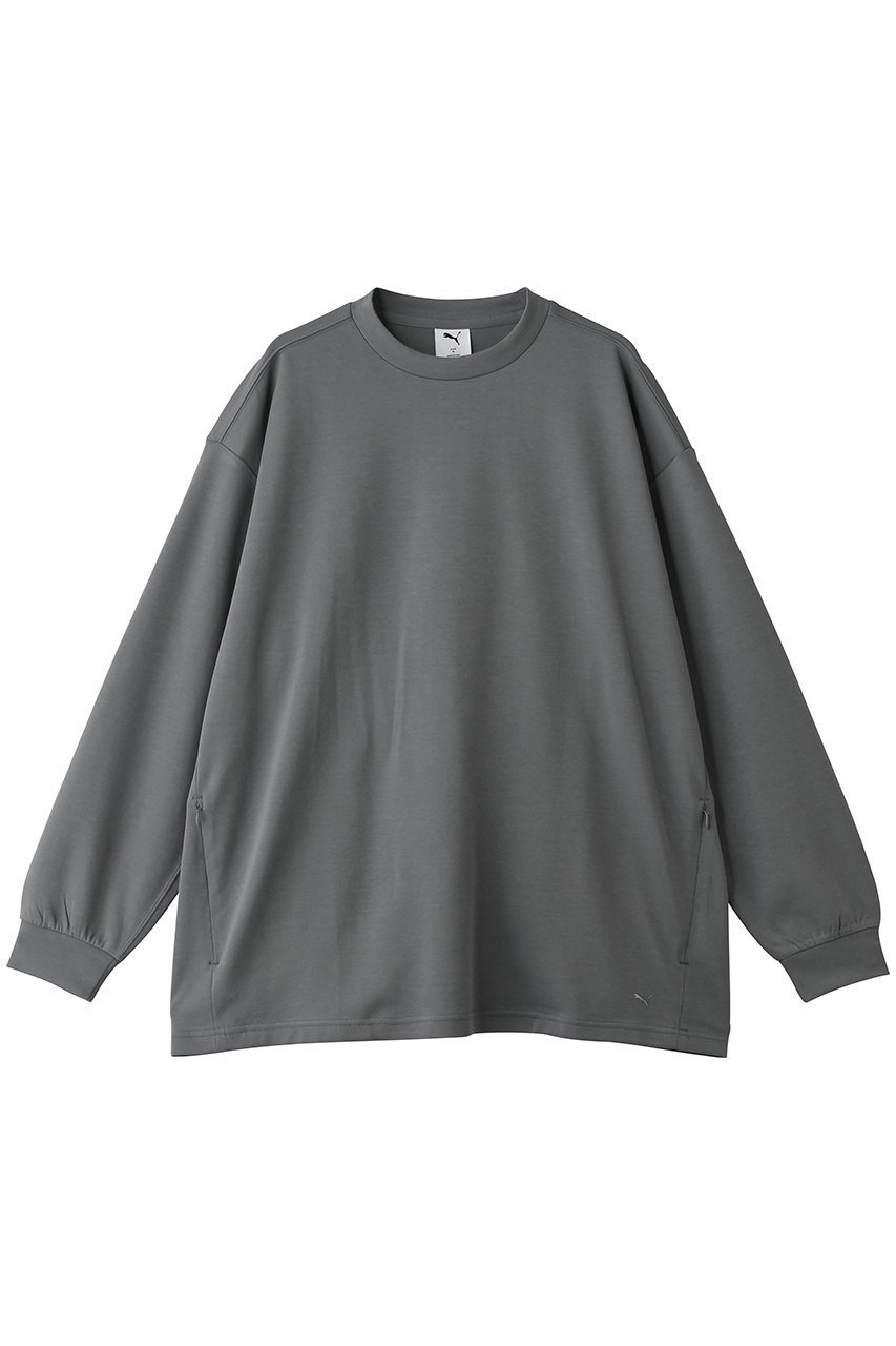 【プーマ/PUMA】の【UNISEX】【PROJECT PUMA PLUS】OVERSIZED LS TEE インテリア・キッズ・メンズ・レディースファッション・服の通販 founy(ファニー) 　ファッション　Fashion　レディースファッション　Fashion for Women　トップス・カットソー　Cut & Sew Tops　シャツ・ブラウス・オフィスカジュアル　Elegant Blouses & Button-Ups　ロングTシャツ・Tシャツ　Longline T-Shirts & Tees　カットソー・ベーシックTシャツ　Cut-and-Sewn Tops / Stretch Tees & Basics　ユニセックス　Unisex, Genderless　スリーブ　Sleeve, Long Sleeve / Short Sleeve　ロング　Long, Long-Length　FLAT MEDIUM GRAY|ID: prp329100004932510 ipo3291000000037021880