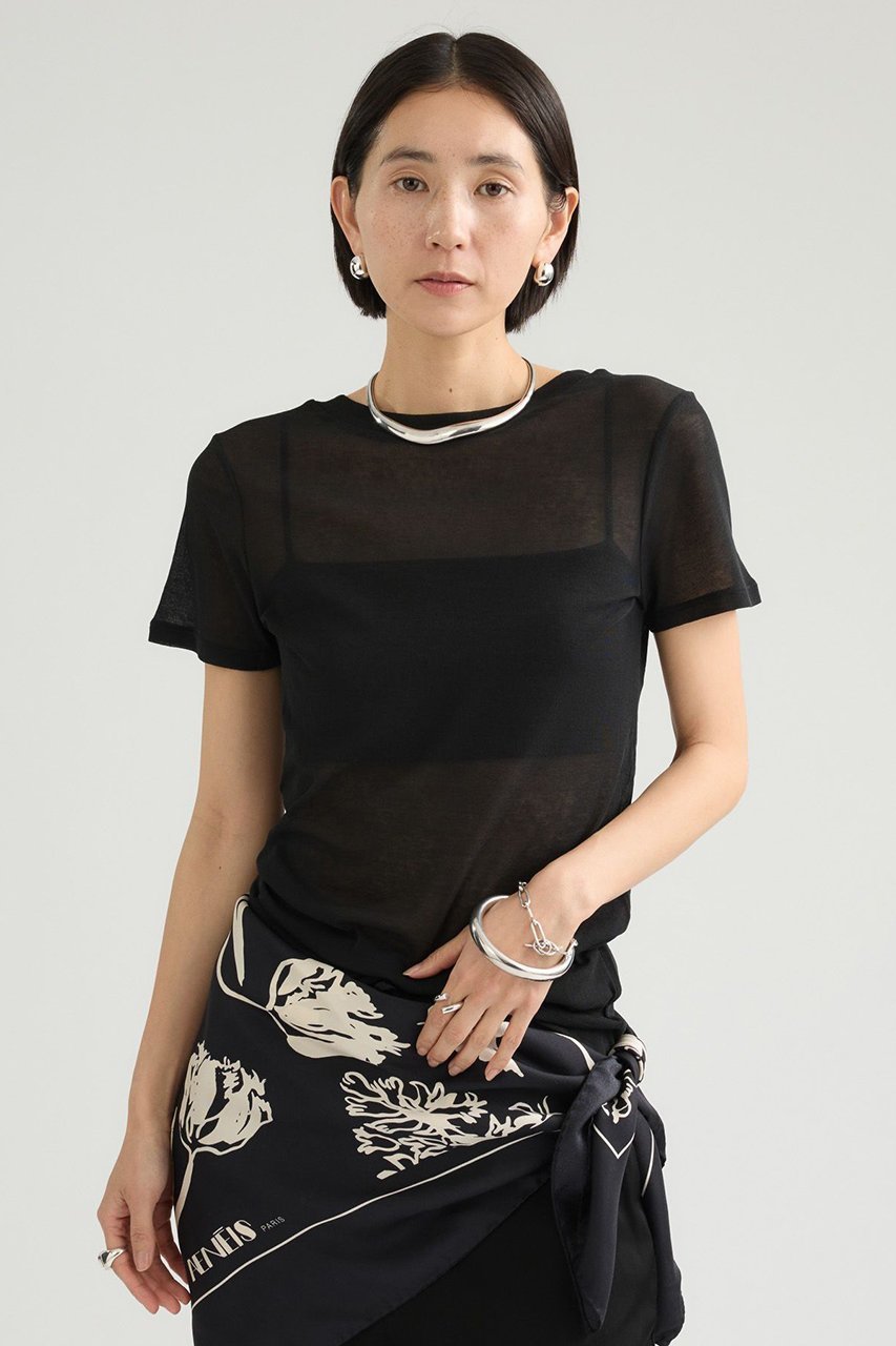 【カオス/Chaos】のノアパティTシャツ インテリア・キッズ・メンズ・レディースファッション・服の通販 founy(ファニー) 　ファッション　Fashion　レディースファッション　Fashion for Women　トップス・カットソー　Cut & Sew Tops　シャツ・ブラウス・オフィスカジュアル　Elegant Blouses & Button-Ups　ロングTシャツ・Tシャツ　Longline T-Shirts & Tees　カットソー・ベーシックTシャツ　Cut-and-Sewn Tops / Stretch Tees & Basics　シアー　Sheer, See-Through　ショート　Short, Short Length　スリーブ　Sleeve, Long Sleeve / Short Sleeve　パターン　Pattern, Design Print　フィット　Fit, Slim Fit　半袖　Short Sleeve, Half Sleeve　新作・新入荷　New Arrivals / New In　長袖　Long Sleeve, Full Sleeve　ブラック|ID: prp329100004932522 ipo3291000000037021983