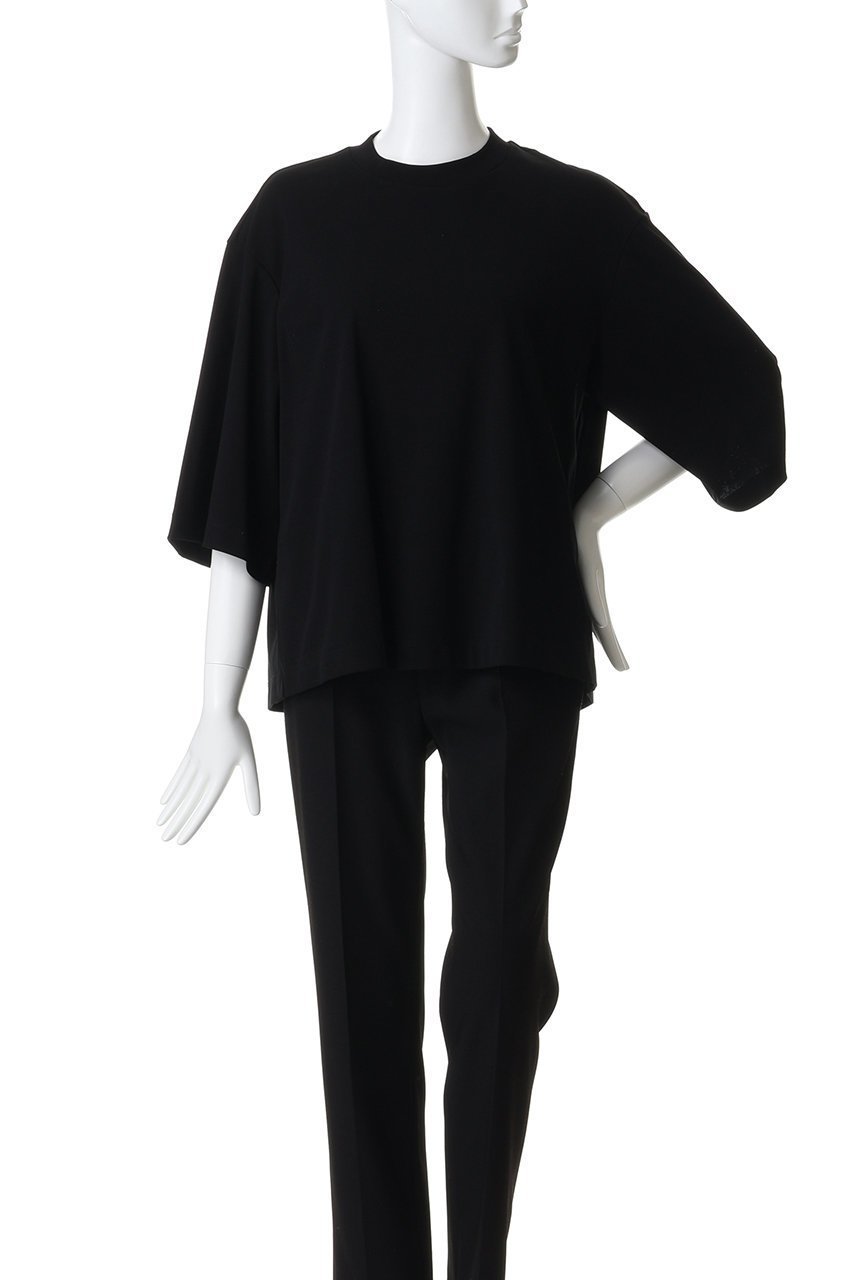 【ドメル/DOMELLE】のハイ ツイスト ジャージー Tシャツ 人気、トレンドファッション・服の通販 founy(ファニー) 　ファッション　Fashion　レディースファッション　Fashion for Women　トップス・カットソー　Cut & Sew Tops　シャツ・ブラウス・オフィスカジュアル　Elegant Blouses & Button-Ups　ロングTシャツ・Tシャツ　Longline T-Shirts & Tees　カットソー・ベーシックTシャツ　Cut-and-Sewn Tops / Stretch Tees & Basics　ショート　Short, Short Length　シンプル　Simple, Minimal　ストレート　Straight, Straight Cut　スリーブ　Sleeve, Long Sleeve / Short Sleeve　ツイスト　Tweed, Tweed Fabric　ツイード　Twill, Twill Weave　ビッグ　Big, Oversized　フォルム　Silhouette, Form　ミックス　Mix, Mixed Style　レース　Lace, Lace Fabric　other-2|ID: prp329100004932527 ipo3291000000037022031