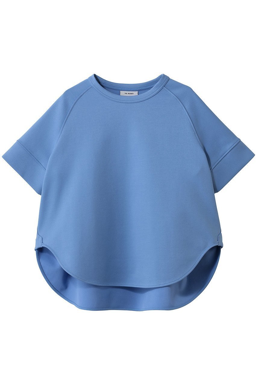 【ザ リラクス/THE RERACS】のAラインショートプルオーバー インテリア・キッズ・メンズ・レディースファッション・服の通販 founy(ファニー) 　ファッション　Fashion　レディースファッション　Fashion for Women　トップス・カットソー　Cut & Sew Tops　シャツ・ブラウス・オフィスカジュアル　Elegant Blouses & Button-Ups　ロングTシャツ・Tシャツ　Longline T-Shirts & Tees　カジュアルプルオーバー・ニットトップス　Pullovers & Knit Tops / Casual Pullovers　カットソー・ベーシックTシャツ　Cut-and-Sewn Tops / Stretch Tees & Basics　ショート　Short, Short Length　スリーブ　Sleeve, Long Sleeve / Short Sleeve　バランス　Balance, Style Balance　リラックス　Relax, Relaxed Fit　ブルー|ID: prp329100004932528 ipo3291000000037022040