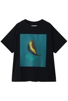 【その他のブランド/Other】のリーフグラフィックTシャツ 人気、トレンドファッション・服の通販 founy(ファニー) ファッション Fashion レディースファッション Fashion for Women トップス・カットソー Cut & Sew Tops シャツ・ブラウス・オフィスカジュアル Elegant Blouses & Button-Ups ロングTシャツ・Tシャツ Longline T-Shirts & Tees カットソー・ベーシックTシャツ Cut-and-Sewn Tops / Stretch Tees & Basics なめらか Smooth, Silky Texture グラフィック Graphic, Graphic Design ショート Short, Short Length スリーブ Sleeve, Long Sleeve / Short Sleeve ハーフ Half, Half-Length フラワー Flower, Floral プリント Print, Printed Pattern モチーフ Motif, Design Theme リーフ Leaf, Botanical Leaf thumbnail ブラック|ID: prp329100004932531 ipo3291000000037022071
