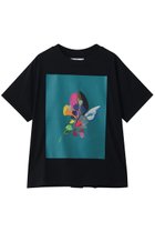 【その他のブランド/Other】のフラワーリーフグラフィックTシャツ 人気、トレンドファッション・服の通販 founy(ファニー) ファッション Fashion レディースファッション Fashion for Women トップス・カットソー Cut & Sew Tops シャツ・ブラウス・オフィスカジュアル Elegant Blouses & Button-Ups ロングTシャツ・Tシャツ Longline T-Shirts & Tees カットソー・ベーシックTシャツ Cut-and-Sewn Tops / Stretch Tees & Basics なめらか Smooth, Silky Texture グラフィック Graphic, Graphic Design ショート Short, Short Length スリーブ Sleeve, Long Sleeve / Short Sleeve ハーフ Half, Half-Length フラワー Flower, Floral プリント Print, Printed Pattern モチーフ Motif, Design Theme リーフ Leaf, Botanical Leaf 夏 Summer 春 Spring S/S・春夏 SS, Spring/Summer, Warm Season thumbnail ブラック|ID: prp329100004932532 ipo3291000000037022078