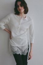 【エトレトウキョウ/ETRE TOKYO】の3/4スリーブヘンリーネックプルオーバー ホワイト|ID: prp329100004932591 ipo3291000000037022489