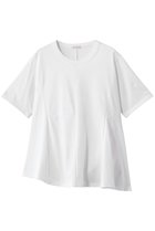 【エリオポール/heliopole】の【PROTAGONISTA】フレアショートスリーブクルーネックカットソー 人気、トレンドファッション・服の通販 founy(ファニー) ファッション Fashion レディースファッション Fashion for Women トップス・カットソー Cut & Sew Tops シャツ・ブラウス・オフィスカジュアル Elegant Blouses & Button-Ups ロングTシャツ・Tシャツ Longline T-Shirts & Tees カットソー・ベーシックTシャツ Cut-and-Sewn Tops / Stretch Tees & Basics カットソー Cut and Sewn Top ショート Short, Short Length スリーブ Sleeve, Long Sleeve / Short Sleeve ドレープ Drape, Draping Fabric ボトム Bottoms, Lower Wear ミドル Middle Length, Mid Height thumbnail ホワイト|ID: prp329100004932633 ipo3291000000037022783