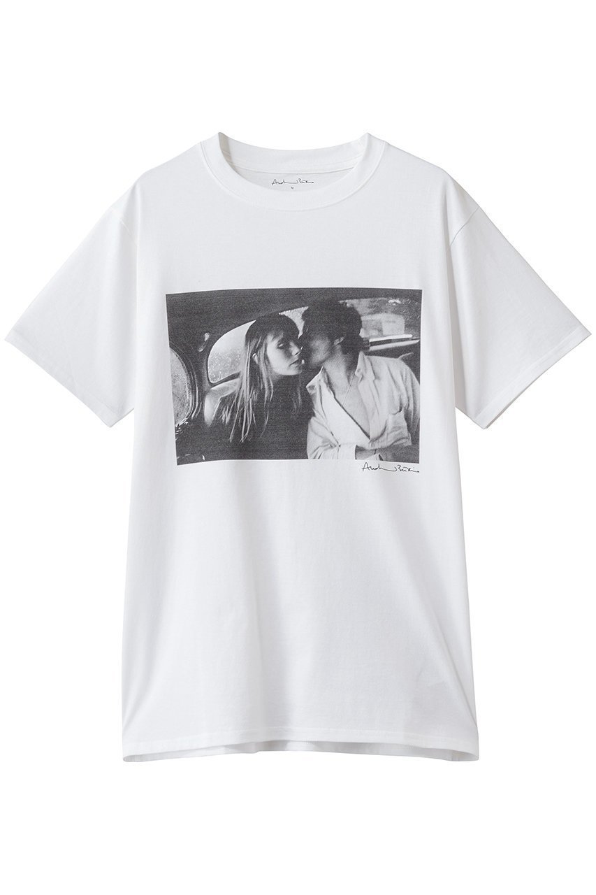 【エリオポール/heliopole】の【COUTURE D ADAM】JANE & SERGE IN THE TAXI Tシャツ インテリア・キッズ・メンズ・レディースファッション・服の通販 founy(ファニー) 　ファッション　Fashion　レディースファッション　Fashion for Women　トップス・カットソー　Cut & Sew Tops　シャツ・ブラウス・オフィスカジュアル　Elegant Blouses & Button-Ups　ロングTシャツ・Tシャツ　Longline T-Shirts & Tees　カットソー・ベーシックTシャツ　Cut-and-Sewn Tops / Stretch Tees & Basics　インナー　Innerwear　ショート　Short, Short Length　ジャケット　Jacket, Outerwear　スリーブ　Sleeve, Long Sleeve / Short Sleeve　ハーフ　Half, Half-Length　プリント　Print, Printed Pattern　ホワイト|ID: prp329100004932649 ipo3291000000037022925
