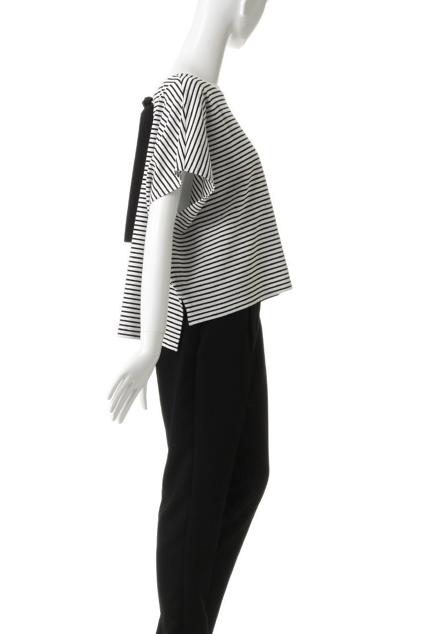 【ティアラ/Tiara】のバックリボンTシャツ 人気、トレンドファッション・服の通販 founy(ファニー) 　ファッション　Fashion　レディースファッション　Fashion for Women　トップス・カットソー　Cut & Sew Tops　シャツ・ブラウス・オフィスカジュアル　Elegant Blouses & Button-Ups　ロングTシャツ・Tシャツ　Longline T-Shirts & Tees　カットソー・ベーシックTシャツ　Cut-and-Sewn Tops / Stretch Tees & Basics　ショート　Short, Short Length　シンプル　Simple, Minimal　スリーブ　Sleeve, Long Sleeve / Short Sleeve　フレンチ　French, French Style　フロント　Front, Front Design　リボン　Ribbon, Bow　新作・新入荷　New Arrivals / New In　other-3|ID: prp329100004932662 ipo3291000000037023205