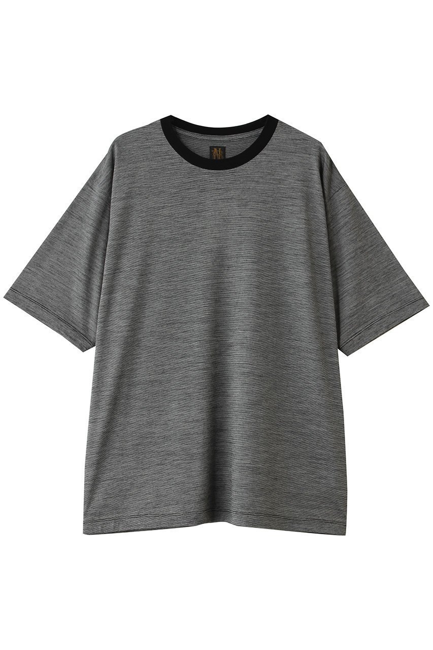 【バトナー/BATONER / MEN】の【MEN】SUMMER ウール Tシャツ インテリア・キッズ・メンズ・レディースファッション・服の通販 founy(ファニー) 　ファッション　Fashion　メンズファッション　Fashion for Men　トップス・カットソー　Cut & Sew Tops　メンズシャツ　Shirts　サマー　Summer, Summer Style　ショート　Short, Short Length　スリーブ　Sleeve, Long Sleeve / Short Sleeve　ドレープ　Drape, Draping Fabric　バランス　Balance, Style Balance　ボトム　Bottoms, Lower Wear　夏　Summer　定番　Standard, Basic Item　抗菌　Antibacterial, Bacteria-Resistant　新作・新入荷　New Arrivals / New In　春　Spring　S/S・春夏　SS, Spring/Summer, Warm Season　アイボリー×ブラック|ID: prp329100004932665 ipo3291000000037023224