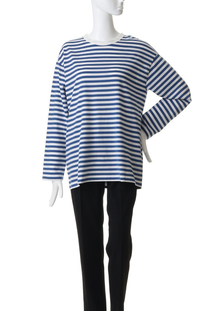 【ラスパイユ/raspail】のコットンボーダーTシャツ 人気、トレンドファッション・服の通販 founy(ファニー) 　ファッション　Fashion　レディースファッション　Fashion for Women　トップス・カットソー　Cut & Sew Tops　シャツ・ブラウス・オフィスカジュアル　Elegant Blouses & Button-Ups　ロングTシャツ・Tシャツ　Longline T-Shirts & Tees　カットソー・ベーシックTシャツ　Cut-and-Sewn Tops / Stretch Tees & Basics　おすすめ　Recommended / Our Picks　スリーブ　Sleeve, Long Sleeve / Short Sleeve　デニム　Denim, Jeans Material　ボーダー　Border, Stripe　ロング　Long, Long-Length　新作・新入荷　New Arrivals / New In　other-2|ID: prp329100004932668 ipo3291000000037023257