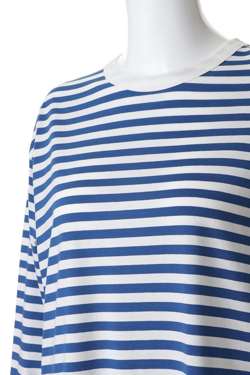 【ラスパイユ/raspail】のコットンボーダーTシャツ 人気、トレンドファッション・服の通販 founy(ファニー) 　ファッション　Fashion　レディースファッション　Fashion for Women　トップス・カットソー　Cut & Sew Tops　シャツ・ブラウス・オフィスカジュアル　Elegant Blouses & Button-Ups　ロングTシャツ・Tシャツ　Longline T-Shirts & Tees　カットソー・ベーシックTシャツ　Cut-and-Sewn Tops / Stretch Tees & Basics　おすすめ　Recommended / Our Picks　スリーブ　Sleeve, Long Sleeve / Short Sleeve　デニム　Denim, Jeans Material　ボーダー　Border, Stripe　ロング　Long, Long-Length　新作・新入荷　New Arrivals / New In　other-5|ID: prp329100004932668 ipo3291000000037023262
