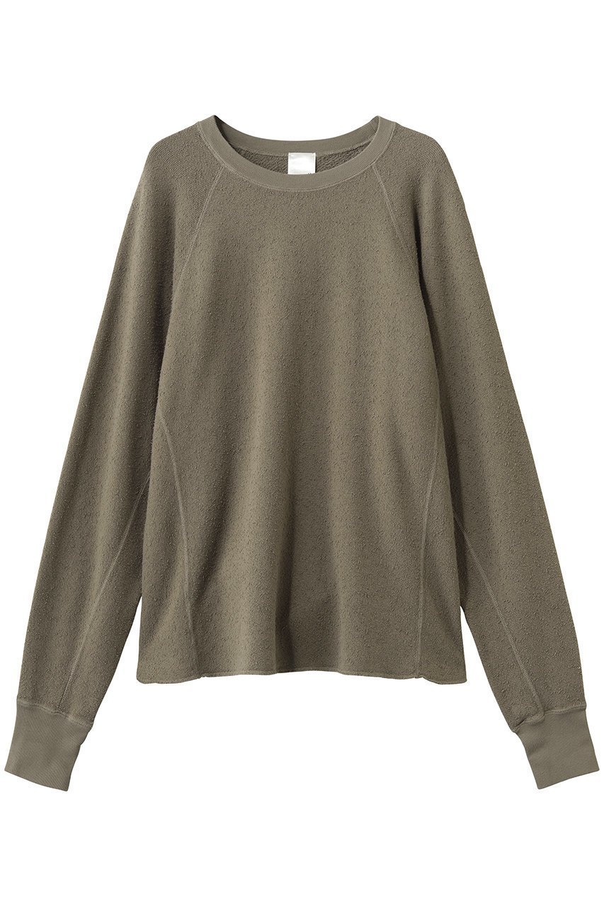 【ラスパイユ/raspail】のニュアンス スウェットプルオーバー インテリア・キッズ・メンズ・レディースファッション・服の通販 founy(ファニー) 　ファッション　Fashion　レディースファッション　Fashion for Women　トップス・カットソー　Cut & Sew Tops　シャツ・ブラウス・オフィスカジュアル　Elegant Blouses & Button-Ups　レディースパーカー・カジュアルフーディー　Casual Hoodies & Sweatshirts　ロングTシャツ・Tシャツ　Longline T-Shirts & Tees　カジュアルプルオーバー・ニットトップス　Pullovers & Knit Tops / Casual Pullovers　スウェット・クルーネックトップス　Sweatshirts & Crewnecks / Relaxed Fit Sweat Tops　カットソー・ベーシックTシャツ　Cut-and-Sewn Tops / Stretch Tees & Basics　リラックス　Relax, Relaxed Fit　定番　Standard, Basic Item　新作・新入荷　New Arrivals / New In　カーキ|ID: prp329100004932669 ipo3291000000037023270