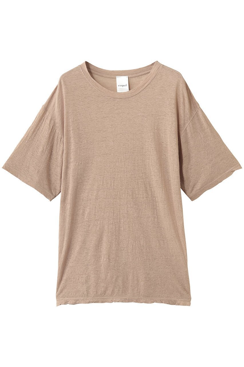 【ラスパイユ/raspail】のリネン Tシャツ インテリア・キッズ・メンズ・レディースファッション・服の通販 founy(ファニー) 　ファッション　Fashion　レディースファッション　Fashion for Women　トップス・カットソー　Cut & Sew Tops　シャツ・ブラウス・オフィスカジュアル　Elegant Blouses & Button-Ups　ロングTシャツ・Tシャツ　Longline T-Shirts & Tees　カットソー・ベーシックTシャツ　Cut-and-Sewn Tops / Stretch Tees & Basics　なめらか　Smooth, Silky Texture　ショート　Short, Short Length　シルク　Silk, 100% Silk　スリーブ　Sleeve, Long Sleeve / Short Sleeve　バランス　Balance, Style Balance　ボトム　Bottoms, Lower Wear　リネン　Linen, Linen Fabric　リラックス　Relax, Relaxed Fit　新作・新入荷　New Arrivals / New In　ピンク|ID: prp329100004932670 ipo3291000000037023286