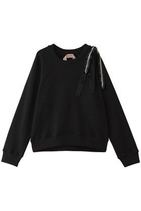 【ヌメロ ヴェントゥーノ/N°21】 テープリボン モチーフ スウェット人気、トレンドファッション・服の通販 founy(ファニー) ファッション Fashion レディースファッション Fashion for Women トップス・カットソー Cut & Sew Tops シャツ・ブラウス・オフィスカジュアル Elegant Blouses & Button-Ups レディースパーカー・カジュアルフーディー Casual Hoodies & Sweatshirts ロングTシャツ・Tシャツ Longline T-Shirts & Tees スウェット・クルーネックトップス Sweatshirts & Crewnecks / Relaxed Fit Sweat Tops カットソー・ベーシックTシャツ Cut-and-Sewn Tops / Stretch Tees & Basics スウェット / スエット Sweatshirt, Sweatwear モチーフ Motif, Design Theme リボン Ribbon, Bow 新作・新入荷 New Arrivals / New In |ID:prp329100004932676