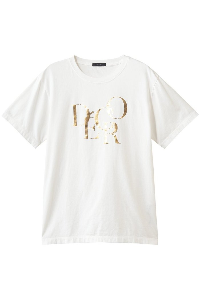 【アルアバイル/allureville】のDECOR箔ロゴT インテリア・キッズ・メンズ・レディースファッション・服の通販 founy(ファニー) https://founy.com/ ファッション Fashion レディースファッション Fashion for Women トップス・カットソー Cut & Sew Tops シャツ・ブラウス・オフィスカジュアル Elegant Blouses & Button-Ups ロングTシャツ・Tシャツ Longline T-Shirts & Tees カットソー・ベーシックTシャツ Cut-and-Sewn Tops / Stretch Tees & Basics おすすめ Recommended / Our Picks インナー Innerwear ショート Short, Short Length ジャケット Jacket, Outerwear スタイリッシュ Stylish, Fashionable スタンダード Standard, Basic スリーブ Sleeve, Long Sleeve / Short Sleeve ハーフ Half, Half-Length フロント Front, Front Design プリント Print, Printed Pattern 新作・新入荷 New Arrivals / New In |ID: prp329100004932679 ipo3291000000037023372