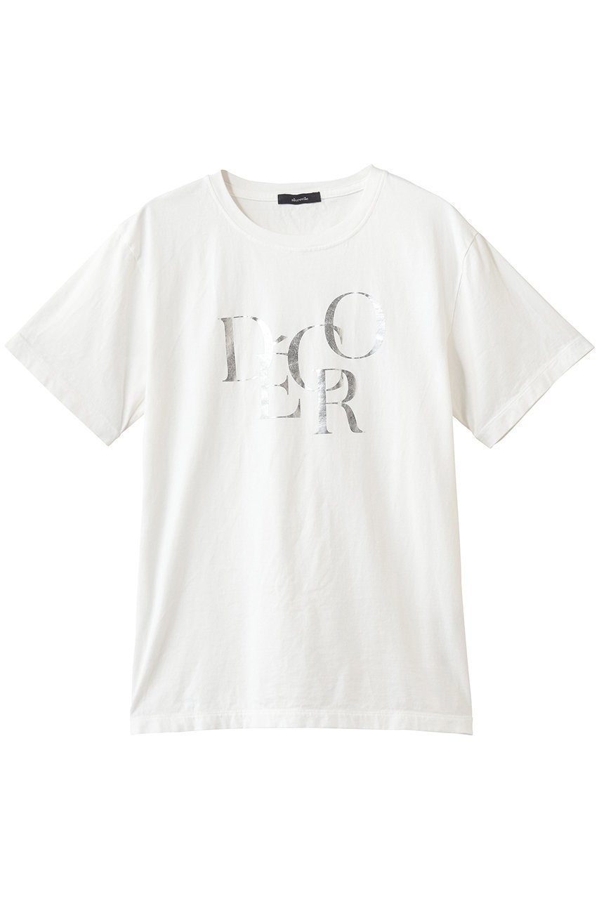 【アルアバイル/allureville】のDECOR箔ロゴT インテリア・キッズ・メンズ・レディースファッション・服の通販 founy(ファニー) 　ファッション　Fashion　レディースファッション　Fashion for Women　トップス・カットソー　Cut & Sew Tops　シャツ・ブラウス・オフィスカジュアル　Elegant Blouses & Button-Ups　ロングTシャツ・Tシャツ　Longline T-Shirts & Tees　カットソー・ベーシックTシャツ　Cut-and-Sewn Tops / Stretch Tees & Basics　おすすめ　Recommended / Our Picks　インナー　Innerwear　ショート　Short, Short Length　ジャケット　Jacket, Outerwear　スタイリッシュ　Stylish, Fashionable　スタンダード　Standard, Basic　スリーブ　Sleeve, Long Sleeve / Short Sleeve　ハーフ　Half, Half-Length　フロント　Front, Front Design　プリント　Print, Printed Pattern　新作・新入荷　New Arrivals / New In　シルバー|ID: prp329100004932679 ipo3291000000037023375