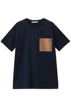 【ベイジ,/BEIGE,】のTORENIA(トレニア)/レザーポケットコットンクルーネックTシャツ 人気、トレンドファッション・服の通販 founy(ファニー) ファッション Fashion レディースファッション Fashion for Women トップス・カットソー Cut & Sew Tops シャツ・ブラウス・オフィスカジュアル Elegant Blouses & Button-Ups ロングTシャツ・Tシャツ Longline T-Shirts & Tees カットソー・ベーシックTシャツ Cut-and-Sewn Tops / Stretch Tees & Basics ショート Short, Short Length シンプル Simple, Minimal スリーブ Sleeve, Long Sleeve / Short Sleeve フェイクレザー Faux Leather, PU Leather ポケット Pocket, Pocket Detail 半袖 Short Sleeve, Half Sleeve thumbnail Navy×Camel|ID: prp329100004932682 ipo3291000000037023427