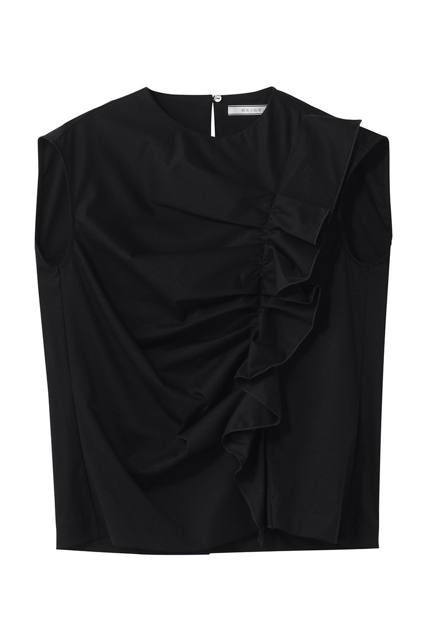 【ベイジ,/BEIGE,】のAFGHA( アフガ)/コットンドレープ スムーストップス インテリア・キッズ・メンズ・レディースファッション・服の通販 founy(ファニー) 　ファッション　Fashion　レディースファッション　Fashion for Women　トップス・カットソー　Cut & Sew Tops　シャツ・ブラウス・オフィスカジュアル　Elegant Blouses & Button-Ups　ロングTシャツ・Tシャツ　Longline T-Shirts & Tees　カットソー・ベーシックTシャツ　Cut-and-Sewn Tops / Stretch Tees & Basics　ギャザー　Gathered, Ruffled　ショート　Short, Short Length　シルク　Silk, 100% Silk　スリーブ　Sleeve, Long Sleeve / Short Sleeve　ドレープ　Drape, Draping Fabric　フェミニン　Feminine, Girly　フリル　Frill, Ruffle　フロント　Front, Front Design　Black|ID: prp329100004932683 ipo3291000000037023439