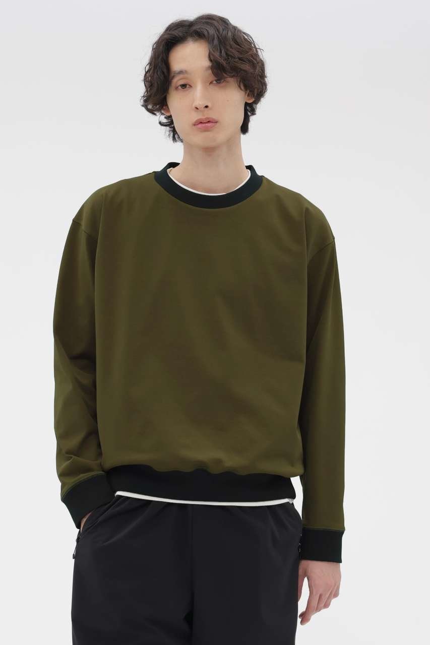 【マーガレット ハウエル/MARGARET HOWELL / MEN】のHIGHDENCE POLYESTER JERSEY TOP インテリア・キッズ・メンズ・レディースファッション・服の通販 founy(ファニー) 　ファッション　Fashion　レディースファッション　Fashion for Women　トップス・カットソー　Cut & Sew Tops　シャツ・ブラウス・オフィスカジュアル　Elegant Blouses & Button-Ups　ロングTシャツ・Tシャツ　Longline T-Shirts & Tees　カットソー・ベーシックTシャツ　Cut-and-Sewn Tops / Stretch Tees & Basics　カットソー　Cut and Sewn Top　コレクション　Collection, Seasonal Line　ショルダー　Shoulder, Shoulder Strap　シンプル　Simple, Minimal　スリーブ　Sleeve, Long Sleeve / Short Sleeve　ドロップ　Drop Shoulder, Dropped Style　マーガレット　Marguerite, Daisy Pattern　ロング　Long, Long-Length　夏　Summer　カーキ|ID: prp329100004932702 ipo3291000000037023655