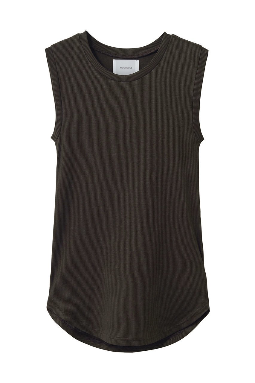 【ミディウミソリッド/MIDIUMISOLID】のrib tank top.S タンクトップ インテリア・キッズ・メンズ・レディースファッション・服の通販 founy(ファニー) 　ファッション　Fashion　レディースファッション　Fashion for Women　トップス・カットソー　Cut & Sew Tops　キャミソール&ノースリーブ　Camisoles & Sleeveless Tops　シャツ・ブラウス・オフィスカジュアル　Elegant Blouses & Button-Ups　ロングTシャツ・Tシャツ　Longline T-Shirts & Tees　カットソー・ベーシックTシャツ　Cut-and-Sewn Tops / Stretch Tees & Basics　インナー　Innerwear　キャミソール　Camisole, Spaghetti Strap Top　タンク　Tank Top, Sleeveless Top　定番　Standard, Basic Item　brown|ID: prp329100004932705 ipo3291000000037023701