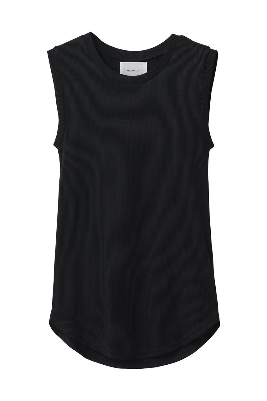 【ミディウミソリッド/MIDIUMISOLID】のrib tank top.S タンクトップ インテリア・キッズ・メンズ・レディースファッション・服の通販 founy(ファニー) 　ファッション　Fashion　レディースファッション　Fashion for Women　トップス・カットソー　Cut & Sew Tops　キャミソール&ノースリーブ　Camisoles & Sleeveless Tops　シャツ・ブラウス・オフィスカジュアル　Elegant Blouses & Button-Ups　ロングTシャツ・Tシャツ　Longline T-Shirts & Tees　カットソー・ベーシックTシャツ　Cut-and-Sewn Tops / Stretch Tees & Basics　インナー　Innerwear　キャミソール　Camisole, Spaghetti Strap Top　タンク　Tank Top, Sleeveless Top　定番　Standard, Basic Item　black|ID: prp329100004932705 ipo3291000000037023705