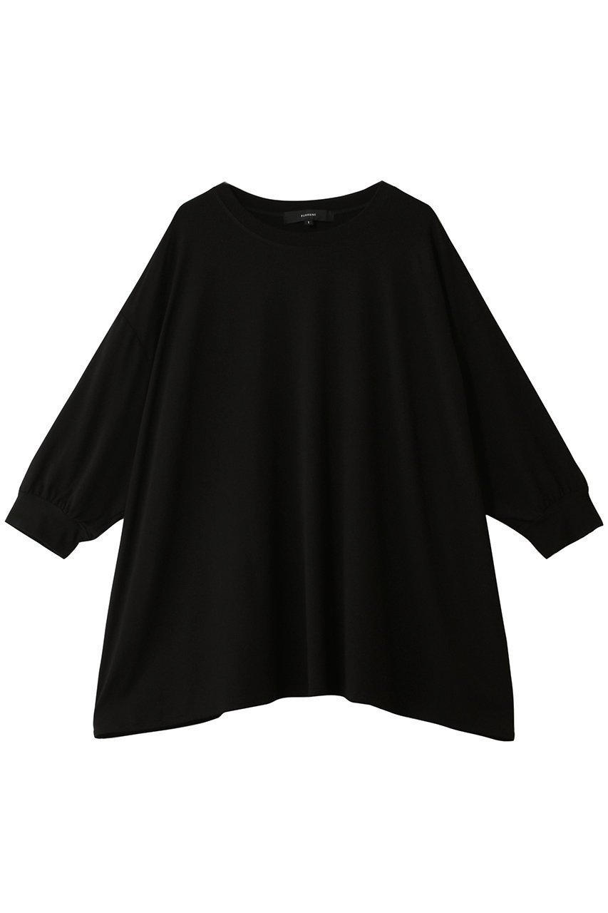 【フローレント/FLORENT】のベア天竺 カットソー インテリア・キッズ・メンズ・レディースファッション・服の通販 founy(ファニー) 　ファッション　Fashion　レディースファッション　Fashion for Women　トップス・カットソー　Cut & Sew Tops　シャツ・ブラウス・オフィスカジュアル　Elegant Blouses & Button-Ups　ロングTシャツ・Tシャツ　Longline T-Shirts & Tees　カットソー・ベーシックTシャツ　Cut-and-Sewn Tops / Stretch Tees & Basics　なめらか　Smooth, Silky Texture　カットソー　Cut and Sewn Top　スリーブ　Sleeve, Long Sleeve / Short Sleeve　ロング　Long, Long-Length　定番　Standard, Basic Item　ブラック|ID: prp329100004932726 ipo3291000000037023962