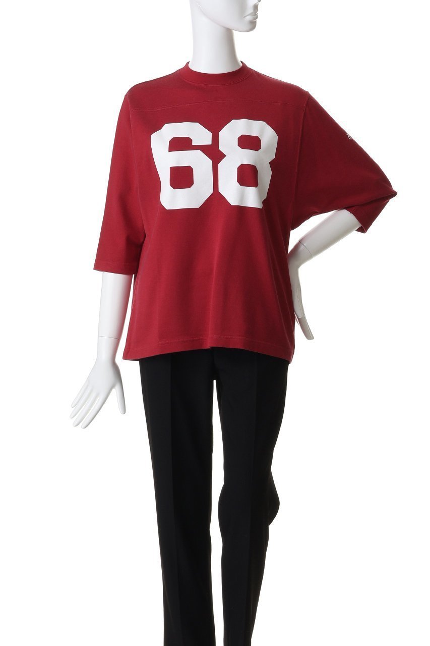 【オブラダ/Oblada】のフットボールTシャツ 人気、トレンドファッション・服の通販 founy(ファニー) 　ファッション　Fashion　レディースファッション　Fashion for Women　トップス・カットソー　Cut & Sew Tops　シャツ・ブラウス・オフィスカジュアル　Elegant Blouses & Button-Ups　ロングTシャツ・Tシャツ　Longline T-Shirts & Tees　カットソー・ベーシックTシャツ　Cut-and-Sewn Tops / Stretch Tees & Basics　なめらか　Smooth, Silky Texture　スラックス　Slacks, Dress Pants　スリーブ　Sleeve, Long Sleeve / Short Sleeve　バランス　Balance, Style Balance　フェミニン　Feminine, Girly　ロング　Long, Long-Length　ヴィンテージ　Vintage Style　other-2|ID: prp329100004932727 ipo3291000000037023983