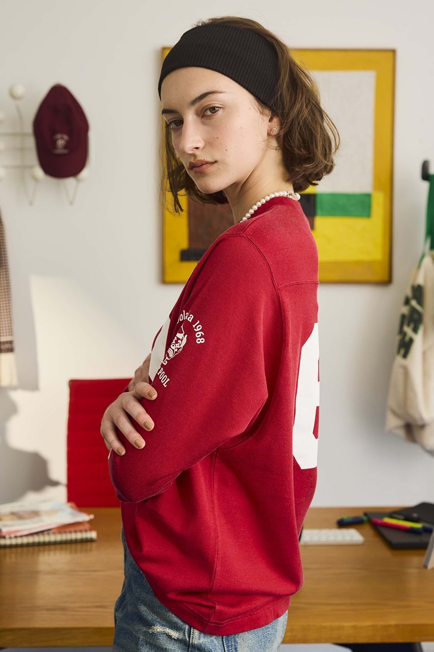 【オブラダ/Oblada】のフットボールTシャツ 人気、トレンドファッション・服の通販 founy(ファニー) 　ファッション　Fashion　レディースファッション　Fashion for Women　トップス・カットソー　Cut & Sew Tops　シャツ・ブラウス・オフィスカジュアル　Elegant Blouses & Button-Ups　ロングTシャツ・Tシャツ　Longline T-Shirts & Tees　カットソー・ベーシックTシャツ　Cut-and-Sewn Tops / Stretch Tees & Basics　なめらか　Smooth, Silky Texture　スラックス　Slacks, Dress Pants　スリーブ　Sleeve, Long Sleeve / Short Sleeve　バランス　Balance, Style Balance　フェミニン　Feminine, Girly　ロング　Long, Long-Length　ヴィンテージ　Vintage Style　other-8|ID: prp329100004932727 ipo3291000000037023993