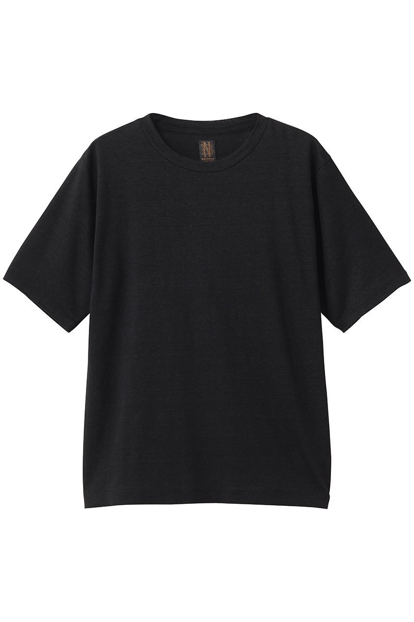 【バトナー/BATONER】のNORMANDY リネン Tシャツ インテリア・キッズ・メンズ・レディースファッション・服の通販 founy(ファニー) 　ファッション　Fashion　レディースファッション　Fashion for Women　トップス・カットソー　Cut & Sew Tops　シャツ・ブラウス・オフィスカジュアル　Elegant Blouses & Button-Ups　ロングTシャツ・Tシャツ　Longline T-Shirts & Tees　カットソー・ベーシックTシャツ　Cut-and-Sewn Tops / Stretch Tees & Basics　ショート　Short, Short Length　シンプル　Simple, Minimal　スリーブ　Sleeve, Long Sleeve / Short Sleeve　ドレープ　Drape, Draping Fabric　フランス　France, French　リネン　Linen, Linen Fabric　定番　Standard, Basic Item　新作・新入荷　New Arrivals / New In　ブラック|ID: prp329100004932729 ipo3291000000037024018