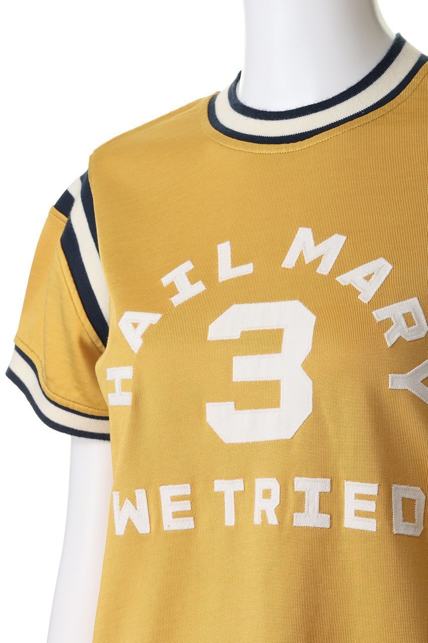 【マザー/MOTHER】のTHE SPORT RIB ROWDY HAIL MARY Tシャツ (WET) 人気、トレンドファッション・服の通販 founy(ファニー) 　ファッション　Fashion　レディースファッション　Fashion for Women　トップス・カットソー　Cut & Sew Tops　シャツ・ブラウス・オフィスカジュアル　Elegant Blouses & Button-Ups　ロングTシャツ・Tシャツ　Longline T-Shirts & Tees　カットソー・ベーシックTシャツ　Cut-and-Sewn Tops / Stretch Tees & Basics　ショート　Short, Short Length　ストライプ　Stripe, Striped Pattern　スポーティ　Sporty, Casual Athletic　スリーブ　Sleeve, Long Sleeve / Short Sleeve　デニム　Denim, Jeans Material　フロント　Front, Front Design　ミックス　Mix, Mixed Style　新作・新入荷　New Arrivals / New In　other-5|ID: prp329100004932732 ipo3291000000037024036