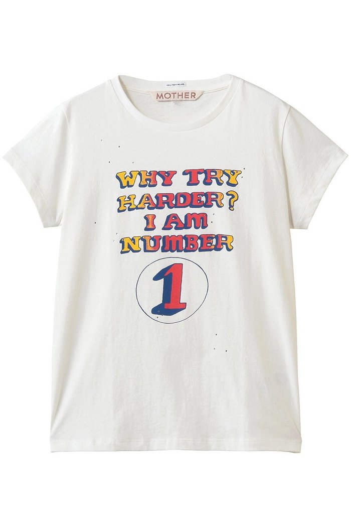 【マザー/MOTHER】のTHE BOXY GOODIE GOODIE NUMBER1 Tシャツ (WYT) インテリア・キッズ・メンズ・レディースファッション・服の通販 founy(ファウニー) https://founy.com/ ファッション Fashion レディースファッション Fashion for Women トップス・カットソー Cut & Sew Tops シャツ・ブラウス・オフィスカジュアル Elegant Blouses & Button-Ups ロングTシャツ・Tシャツ Longline T-Shirts & Tees カットソー・ベーシックTシャツ Cut-and-Sewn Tops / Stretch Tees & Basics グラフィック Graphic, Graphic Design ショート Short, Short Length ストーン Stone, Gem-Like スリム Slim, Slim Fit スリーブ Sleeve, Long Sleeve / Short Sleeve デニム Denim, Jeans Material フィット Fit, Slim Fit フロント Front, Front Design |ID: prp329100004932735 ipo3291000000037024041