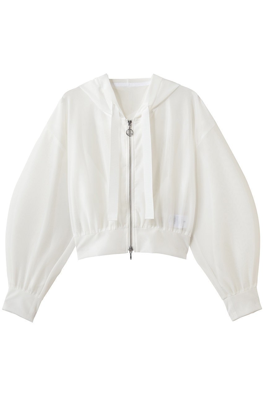 【ランバン オン ブルー/LANVIN en Bleu】のサテンラッセルフーディー インテリア・キッズ・メンズ・レディースファッション・服の通販 founy(ファニー) 　ファッション　Fashion　レディースファッション　Fashion for Women　トップス・カットソー　Cut & Sew Tops　シャツ・ブラウス・オフィスカジュアル　Elegant Blouses & Button-Ups　レディースパーカー・カジュアルフーディー　Casual Hoodies & Sweatshirts　ロングTシャツ・Tシャツ　Longline T-Shirts & Tees　スウェット・クルーネックトップス　Sweatshirts & Crewnecks / Relaxed Fit Sweat Tops　カットソー・ベーシックTシャツ　Cut-and-Sewn Tops / Stretch Tees & Basics　クロップド　Cropped, Short Length　サテン　Satin, Glossy Fabric　シアー　Sheer, See-Through　スポーティ　Sporty, Casual Athletic　スリーブ　Sleeve, Long Sleeve / Short Sleeve　ロング　Long, Long-Length　夏　Summer　春　Spring　S/S・春夏　SS, Spring/Summer, Warm Season　オフ|ID: prp329100004932740 ipo3291000000037024091