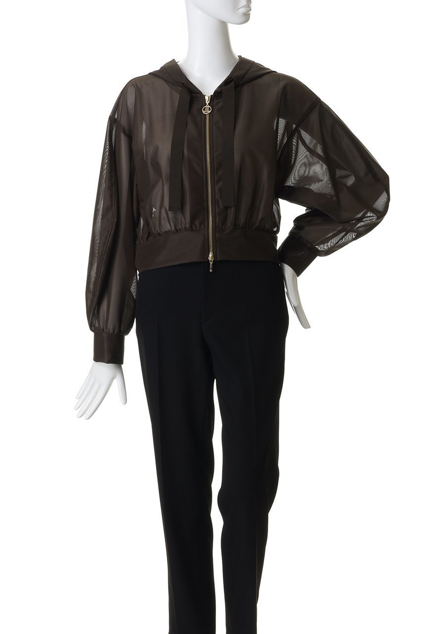 【ランバン オン ブルー/LANVIN en Bleu】のサテンラッセルフーディー 人気、トレンドファッション・服の通販 founy(ファニー) 　ファッション　Fashion　レディースファッション　Fashion for Women　トップス・カットソー　Cut & Sew Tops　シャツ・ブラウス・オフィスカジュアル　Elegant Blouses & Button-Ups　レディースパーカー・カジュアルフーディー　Casual Hoodies & Sweatshirts　ロングTシャツ・Tシャツ　Longline T-Shirts & Tees　スウェット・クルーネックトップス　Sweatshirts & Crewnecks / Relaxed Fit Sweat Tops　カットソー・ベーシックTシャツ　Cut-and-Sewn Tops / Stretch Tees & Basics　クロップド　Cropped, Short Length　サテン　Satin, Glossy Fabric　シアー　Sheer, See-Through　スポーティ　Sporty, Casual Athletic　スリーブ　Sleeve, Long Sleeve / Short Sleeve　ロング　Long, Long-Length　夏　Summer　春　Spring　S/S・春夏　SS, Spring/Summer, Warm Season　other-2|ID: prp329100004932740 ipo3291000000037024093