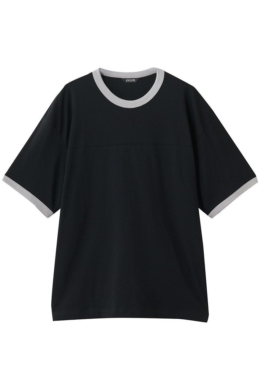 【エビコン/EVCON】の【UNISEX】FOOTBALL RINGER TEE インテリア・キッズ・メンズ・レディースファッション・服の通販 founy(ファニー) 　ファッション　Fashion　レディースファッション　Fashion for Women　トップス・カットソー　Cut & Sew Tops　シャツ・ブラウス・オフィスカジュアル　Elegant Blouses & Button-Ups　ロングTシャツ・Tシャツ　Longline T-Shirts & Tees　カットソー・ベーシックTシャツ　Cut-and-Sewn Tops / Stretch Tees & Basics　ユニセックス　Unisex, Genderless　ショート　Short, Short Length　シンプル　Simple, Minimal　スリーブ　Sleeve, Long Sleeve / Short Sleeve　ワイド　Wide, Wide Fit　BLACK|ID: prp329100004932744 ipo3291000000037024144