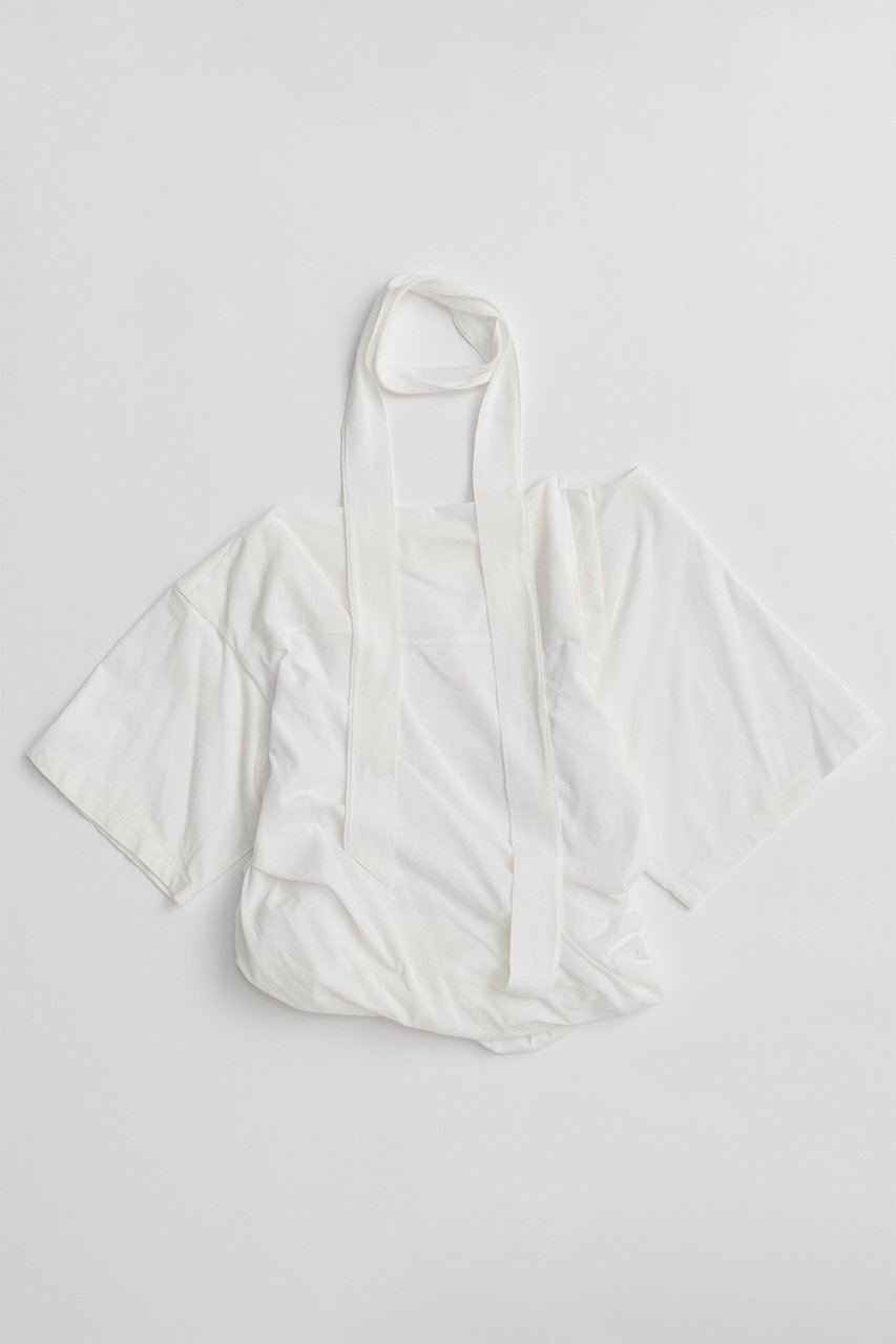 【メゾンスペシャル/MAISON SPECIAL】のTie Detail 2WAY Twist T-Shirt/タイ付2WAYツイストTシャツ 人気、トレンドファッション・服の通販 founy(ファニー) 　ファッション　Fashion　レディースファッション　Fashion for Women　トップス・カットソー　Cut & Sew Tops　シャツ・ブラウス・オフィスカジュアル　Elegant Blouses & Button-Ups　ロングTシャツ・Tシャツ　Longline T-Shirts & Tees　カットソー・ベーシックTシャツ　Cut-and-Sewn Tops / Stretch Tees & Basics　カットソー　Cut and Sewn Top　コンパクト　Compact, Small Size　ショート　Short, Short Length　シンプル　Simple, Minimal　スリーブ　Sleeve, Long Sleeve / Short Sleeve　ツイスト　Tweed, Tweed Fabric　ボトム　Bottoms, Lower Wear　夏　Summer　新作・新入荷　New Arrivals / New In　 other-1|ID: prp329100004932752 ipo3291000000037024230