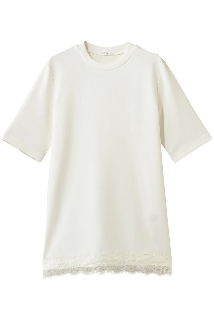 【ヴェニカ/Venica】のreverlace smooth Tshirt インテリア・キッズ・メンズ・レディースファッション・服の通販 founy(ファニー) https://founy.com/ ファッション Fashion レディースファッション Fashion for Women トップス・カットソー Cut & Sew Tops シャツ・ブラウス・オフィスカジュアル Elegant Blouses & Button-Ups ロングTシャツ・Tシャツ Longline T-Shirts & Tees カットソー・ベーシックTシャツ Cut-and-Sewn Tops / Stretch Tees & Basics とろみ Fluid, Flowy Fabric ショート Short, Short Length スリーブ Sleeve, Long Sleeve / Short Sleeve レース Lace, Lace Fabric 半袖 Short Sleeve, Half Sleeve |ID: prp329100004932770 ipo3291000000037024469