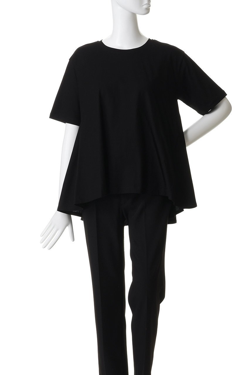 【アダワス/ADAWAS】のドライ コットン ジャージー フレアTシャツ 人気、トレンドファッション・服の通販 founy(ファニー) 　ファッション　Fashion　レディースファッション　Fashion for Women　トップス・カットソー　Cut & Sew Tops　シャツ・ブラウス・オフィスカジュアル　Elegant Blouses & Button-Ups　ロングTシャツ・Tシャツ　Longline T-Shirts & Tees　カットソー・ベーシックTシャツ　Cut-and-Sewn Tops / Stretch Tees & Basics　ショート　Short, Short Length　シルク　Silk, 100% Silk　スリーブ　Sleeve, Long Sleeve / Short Sleeve　ドレープ　Drape, Draping Fabric　フレア　Flare, Flared　エレガント 上品　Elegant　夏　Summer　other-2|ID: prp329100004932772 ipo3291000000037024498