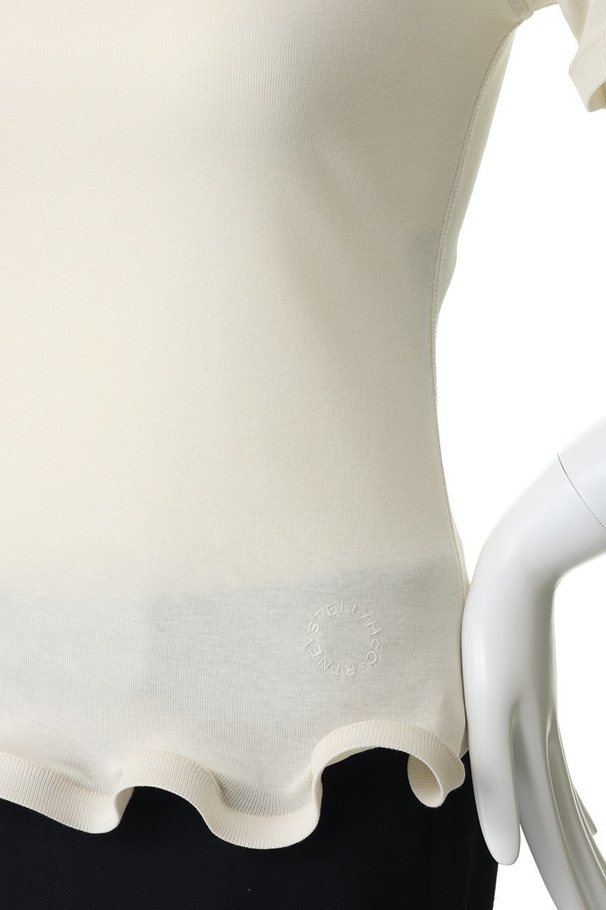 【ステラ マッカートニー/STELLA McCARTNEY】のフリルヘムリブTシャツ 人気、トレンドファッション・服の通販 founy(ファニー) 　ファッション　Fashion　レディースファッション　Fashion for Women　トップス・カットソー　Cut & Sew Tops　シャツ・ブラウス・オフィスカジュアル　Elegant Blouses & Button-Ups　ロングTシャツ・Tシャツ　Longline T-Shirts & Tees　カットソー・ベーシックTシャツ　Cut-and-Sewn Tops / Stretch Tees & Basics　コンパクト　Compact, Small Size　ショート　Short, Short Length　スラックス　Slacks, Dress Pants　スリーブ　Sleeve, Long Sleeve / Short Sleeve　デニム　Denim, Jeans Material　フリル　Frill, Ruffle　フレア　Flare, Flared　other-5|ID: prp329100004932775 ipo3291000000037024527