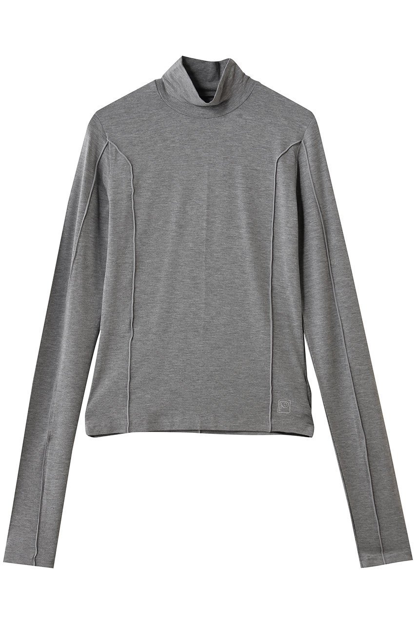 【プランク プロジェクト/PRANK PROJECT】のハイネックラインスキントップ インテリア・キッズ・メンズ・レディースファッション・服の通販 founy(ファニー) 　ファッション　Fashion　レディースファッション　Fashion for Women　トップス・カットソー　Cut & Sew Tops　シャツ・ブラウス・オフィスカジュアル　Elegant Blouses & Button-Ups　ロングTシャツ・Tシャツ　Longline T-Shirts & Tees　カットソー・ベーシックTシャツ　Cut-and-Sewn Tops / Stretch Tees & Basics　インナー　Innerwear　スリーブ　Sleeve, Long Sleeve / Short Sleeve　ハイネック　High Neck, Mock Neck　ロング　Long, Long-Length　切替　Switching, Contrast Panel　GRY(グレー)|ID: prp329100004932778 ipo3291000000037024550