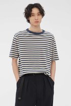 【その他のブランド/Other】のCOTTON LINEN STRIPE JERSEY TOP 人気、トレンドファッション・服の通販 founy(ファニー) ファッション Fashion レディースファッション Fashion for Women トップス・カットソー Cut & Sew Tops シャツ・ブラウス・オフィスカジュアル Elegant Blouses & Button-Ups ロングTシャツ・Tシャツ Longline T-Shirts & Tees カットソー・ベーシックTシャツ Cut-and-Sewn Tops / Stretch Tees & Basics ショート Short, Short Length ストライプ Stripe, Striped Pattern スリーブ Sleeve, Long Sleeve / Short Sleeve バランス Balance, Style Balance リネン Linen, Linen Fabric ワイド Wide, Wide Fit 夏 Summer thumbnail ブルー|ID: prp329100004932785 ipo3291000000037024640